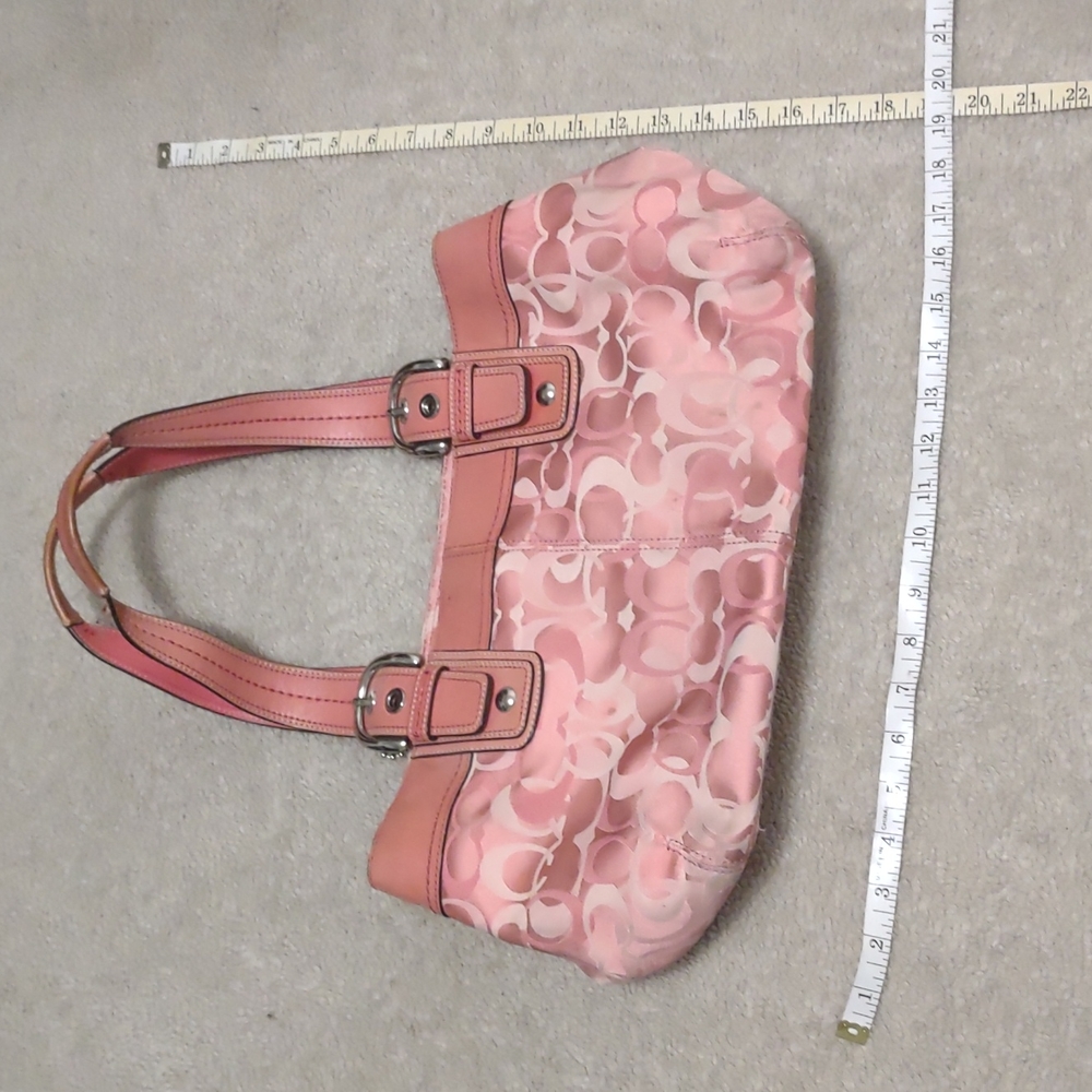 Coach signature purse pink used condition